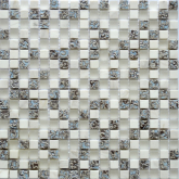 ASS 11 Мозаика Из камня и стекла Белый камень и стекло 30x30 (чип) 30x30